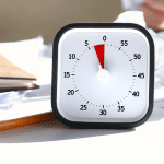 A visual timer that has a red section that shows you how much time you have left.